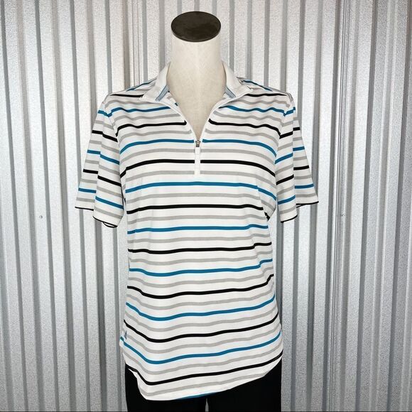 ADIDAS Ultimate365 Stripe Golf Polo - Picture 3 of 12